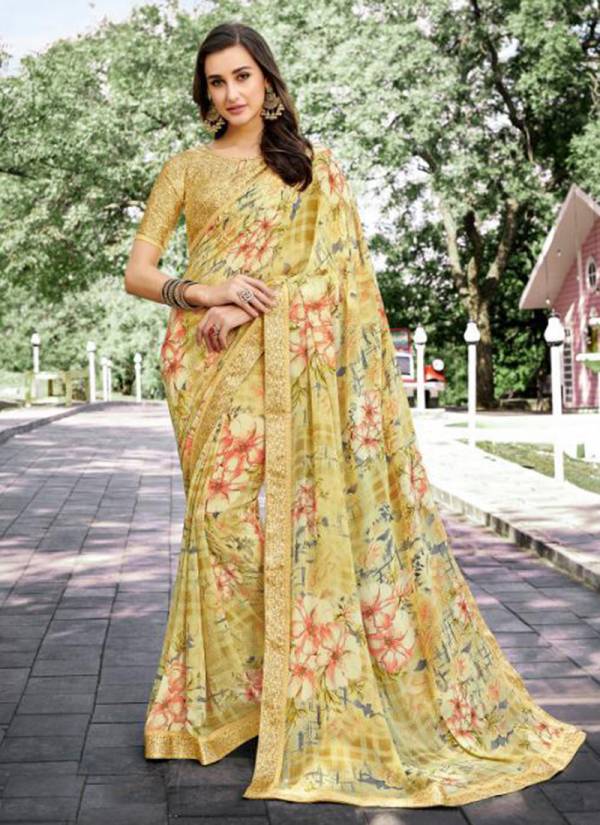 Florence Weightless Designer Casual Wear Lace Bordered Sarees Collection 21101-21110